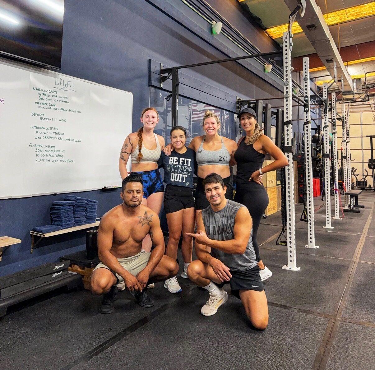 TideHaus Fitness coaches leading an adult group fitness class in Bluffton, SC